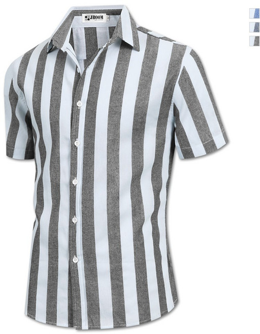 제이붐 남성용 어필 스트라이프 반팔셔츠 E093