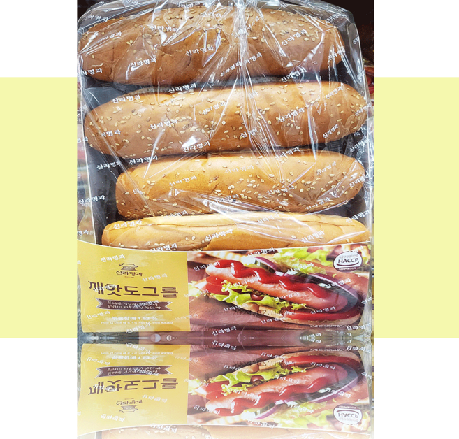 신라명과 핫도그빵 + 올림생활 향균티슈 추가 구, 53g, 15개