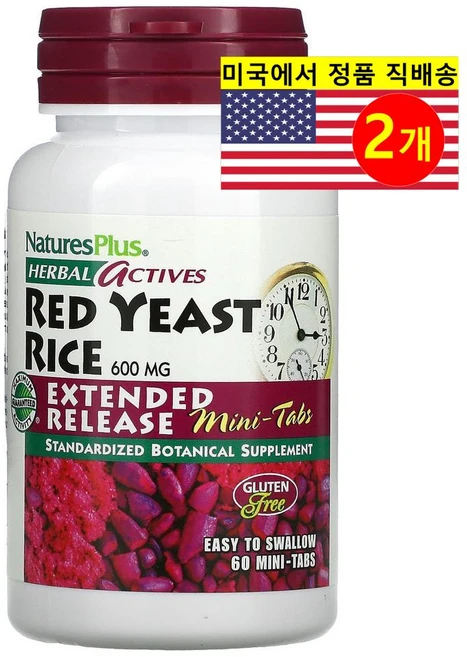 네이쳐스플러스 허브 액티브 홍국 300mg 미니 정제 60정, 2개 - 쿠팡