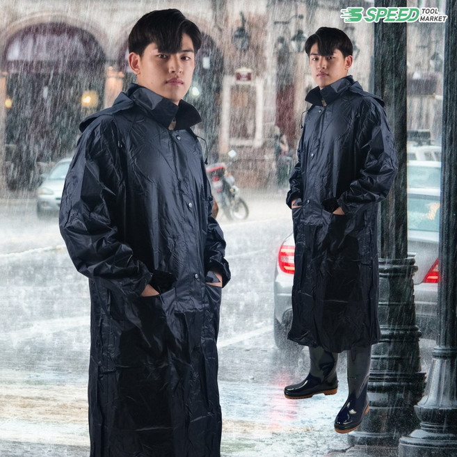 코트우의 원피스 우비 비옷 배달 라이더 오토바이 레인코트
