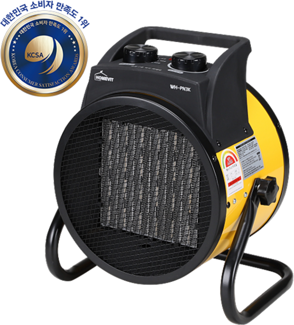 홈빛 PTC히터 온풍기 공업용 WH-PN3K 옐로우 3KW, 1개