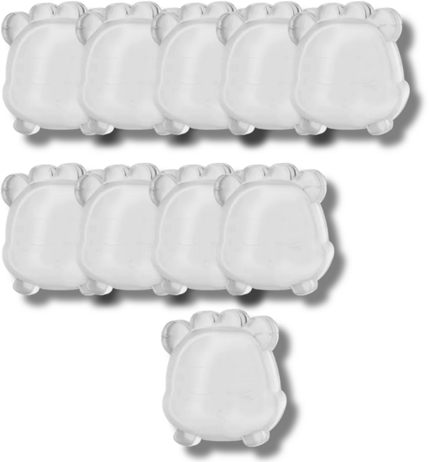 레츄 에어 투명 문 보호 패드 충격방지 실리콘 완충 스티커, 10개, 사슴