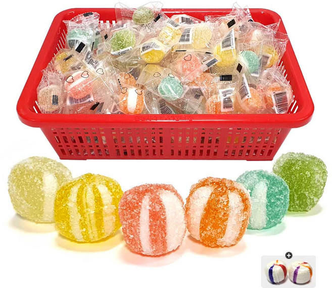 과일맛사탕(1000g) x 1통+자색옥춘사탕 20g 번들세트, 1kg, 1세트