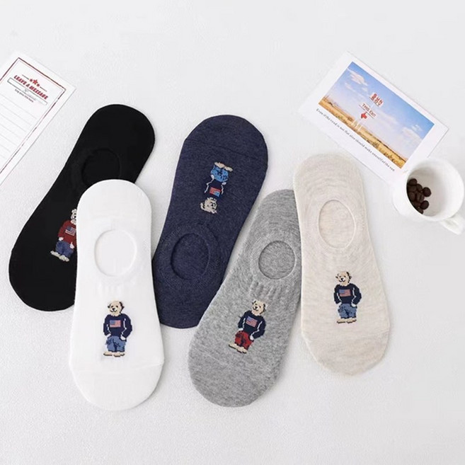 남녀공용 페이크삭스 댄디베어 10켤레 세트
