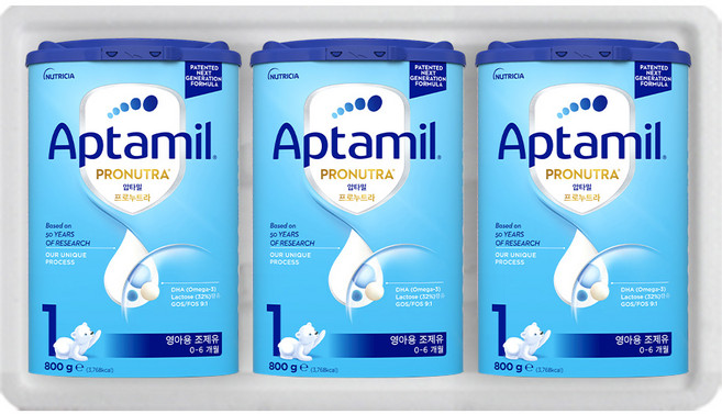 압타밀 프로누트라 플러스 분유 1단계, 800g, 3개