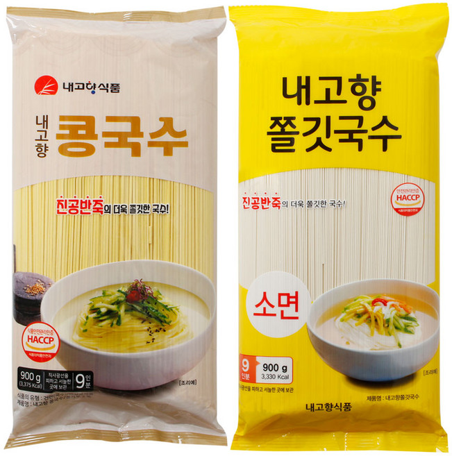 내고향 쫄깃국수 900g + 콩국수 900g, 1세트, 1.8kg