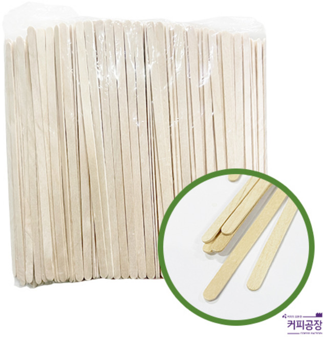 [벌크/1봉]나무 커피스틱 1000개 자작나무 우드 스틱, 1개, 1000개입