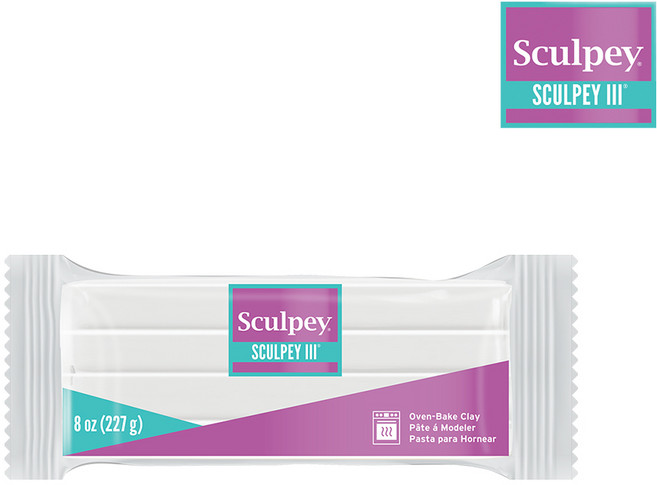 스컬피3 227g (Sculpey3) 대용량 폴리머클레이 6종, 흰색(White) 227g