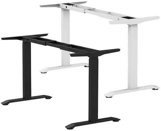 [ELD-02-C2] 에블럼 모션데스크 듀얼모터 스탠딩 높낮이조절 책상 전동프레임 2스텝 화이트, CW(화이트)