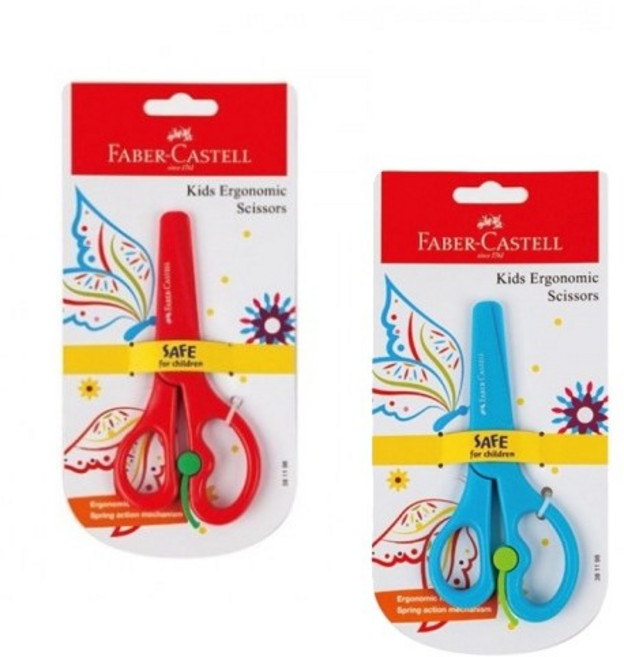 파버카스텔 어린이안전가위, 2P, 레드+블루