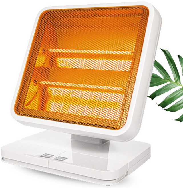 발터치 석영관 히터 가정용 미니 전기난로 전기히터 사무실 발난로 난방기 전기스토브, KRH-F7701W, 화이트