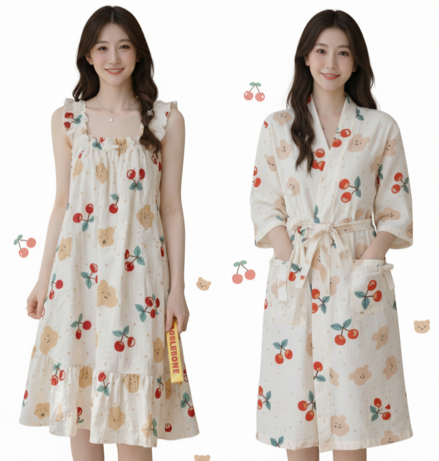 로제티카 여성 잠옷원피스 빅사이즈 홈웨어 2종