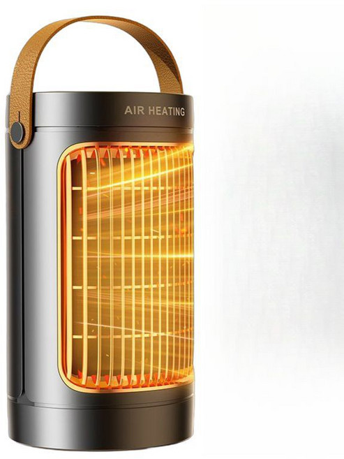 사무실온풍기 발히터 난방기 온냉풍기 미니히터 캠핑 원룸 이너텐트 기숙사, B. 블랙+듀얼 온도 조절, 9999mAh