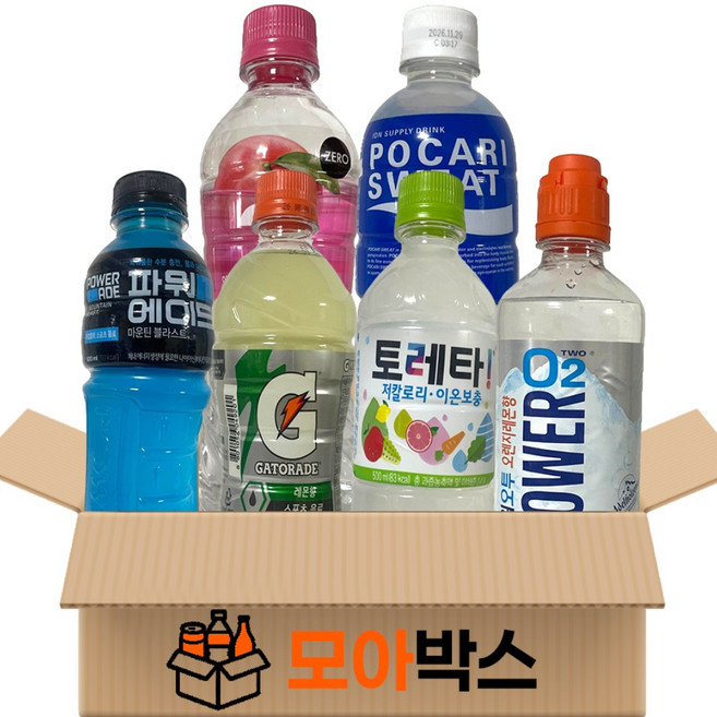[모아박스] BEST 이온음료 페트 6종 스포츠음료, 3세트, 500ml