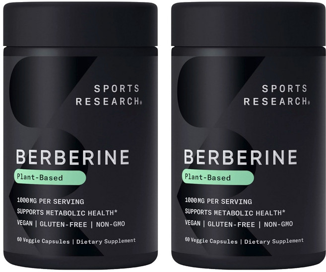 스포츠리서치 베르베린 1000mg 베지 캡슐, 2개, 60정