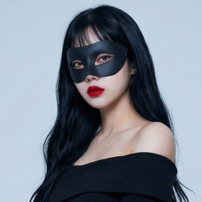 원두걸스 무도회가면 반가면 오페라 유령 베네치아 가면 마스크, 1개, 블랙