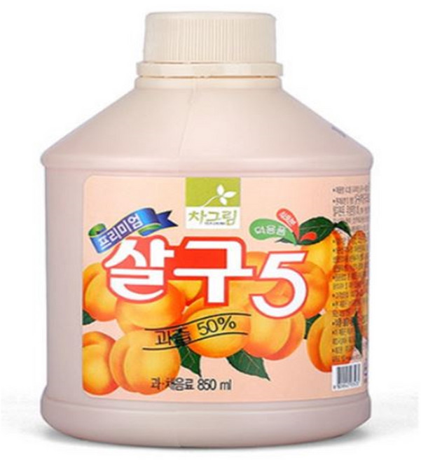 차그림 과일 원액 프리미엄 살구 5 쥬스, 12개, 850ml