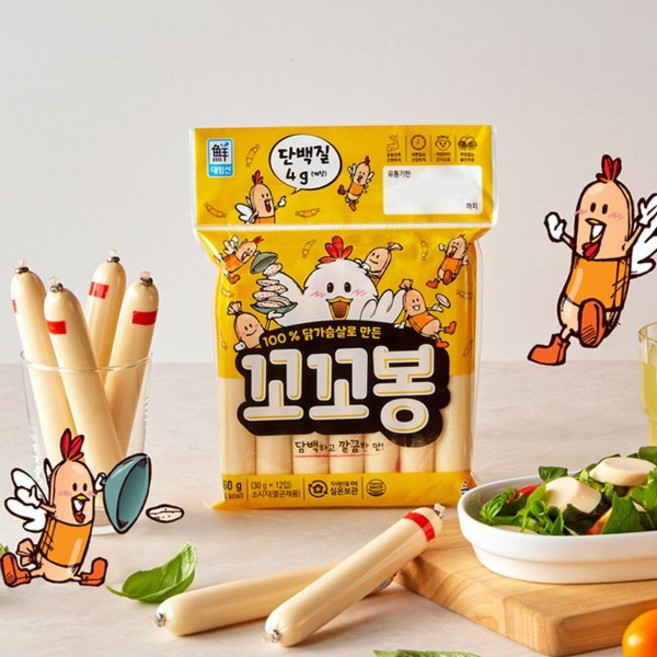 사조 대림 꼬꼬봉 360g(30g 12개입) / 닭가슴살 소세지, 360g, 10개