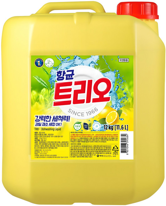 트리오 항균 주방세제, 12kg, 1개