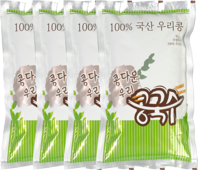 국산콩 콩다운 우리 콩국수 서리태 콩물 4인분 6인분 낱개포장 면 밀키트 세트 콩국물 국내산 콩국물 콩국 콩국수면, 430g, 1개, 콩물 단품 4팩