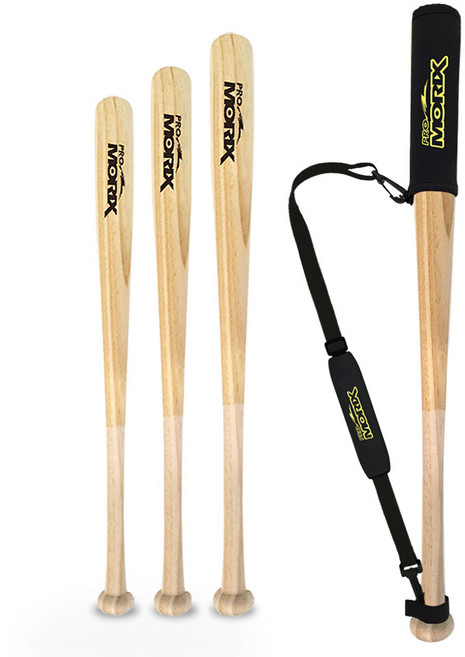 프로모릭스 나무 야구배트+배트백 세트 28 30인치, 블랙, 1개