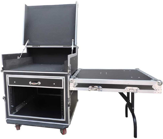 앰프 렉 케이스 음향장비 알미늄 하드케이스 항공, 10U 단층 2도어 높이 45cm