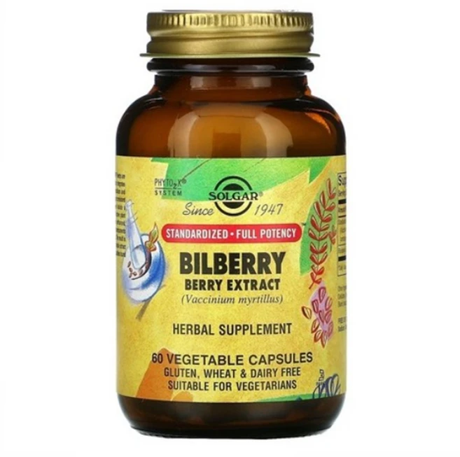 솔가 빌베리 월귤 60정 Solgar Bilberry Berry Extract, 1개 - 쿠팡