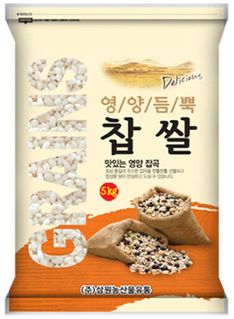 삼원농산 찹쌀 5kg 2025년산 햅쌀, 1개