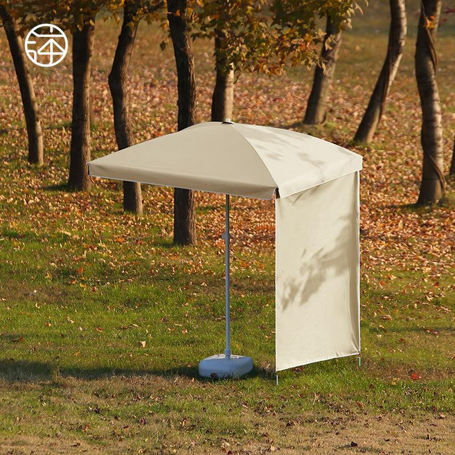 제이코 옆면 휴대용 캠핑 사각 우산 야외 대형 파라솔 초경량 차양 보호, 2.6 늦봄 살구 (커튼 보내기)