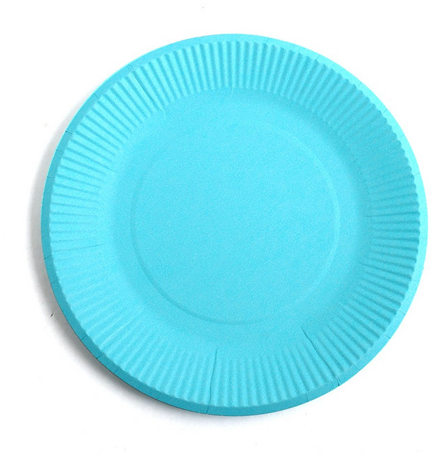 아이디몬 칼라종이접시 색깔 만들기 꾸미기 학습교재용접시, 하늘100개