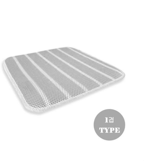 3D 통풍 매쉬 방석 1겹, GRAY, 1개