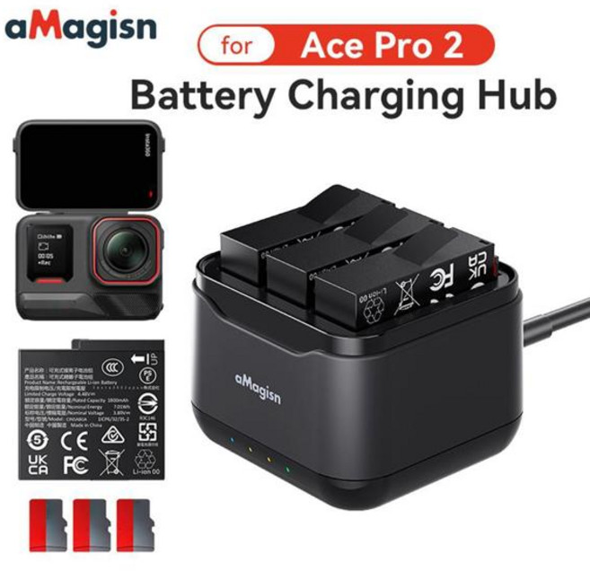 Insta360 AcePro2 배터리 충전기 용 Insta360 Ace Pro 2 5V3A 충전기 액세서리 용 충전 스탠드, [01] 옵션1, 1