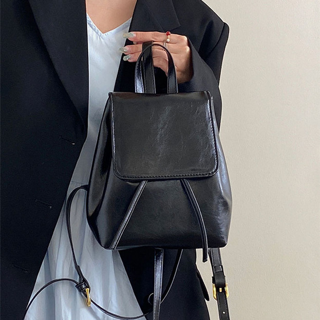 빈티지 레더 미니 백팩