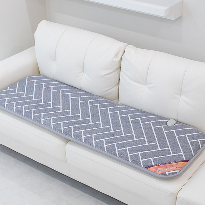 EMF안전인증 한일의료기 전자파없는 탄소 전기방석 온열방석 2인용 3인용 4인용 타이머 쇼파 소파 전기매트 전기장판방석, 헤링본, 3인용:50x150cm