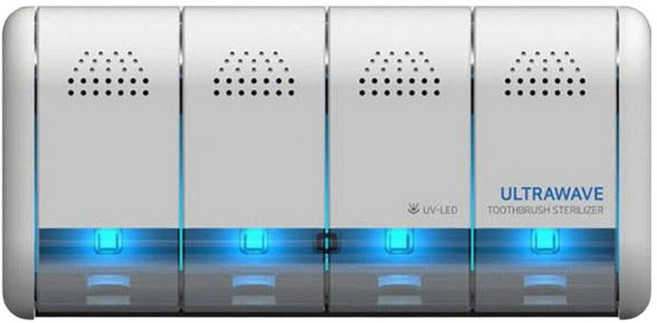 울트라웨이브 가정용 4인용 무선 칫솔살균기 TS-04, 화이트