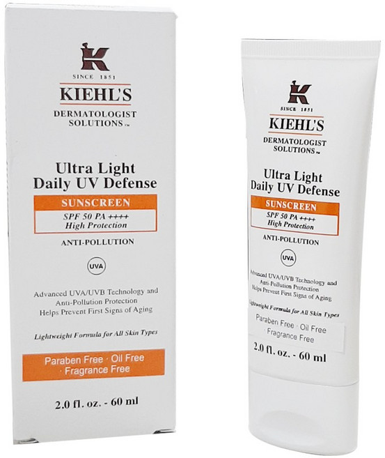 키엘 울트라 라이트 데일리 유브이 디펜스 선스크린 SPF50 PA+++, 60ml, 1개