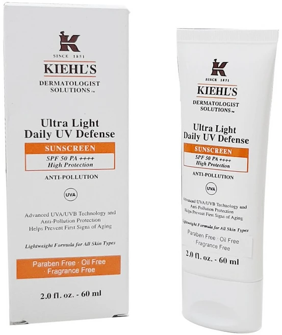 키엘 울트라 라이트 데일리 유브이 디펜스 선스크린 SPF50 PA+++, 60ml, 1개 - 쿠팡