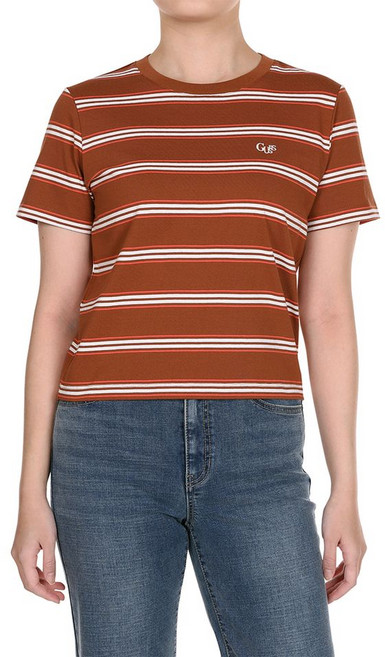 매장정품 게스 GUESS 2color 여성 스트라이프 크롭 반팔티 RP2K04C6 1701973