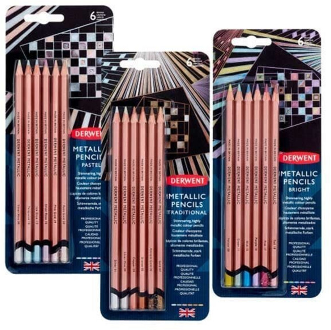 [더웬트] 메탈릭 색연필 6색 세트/Traditional Blister 6색 외 2종, Colours Blister