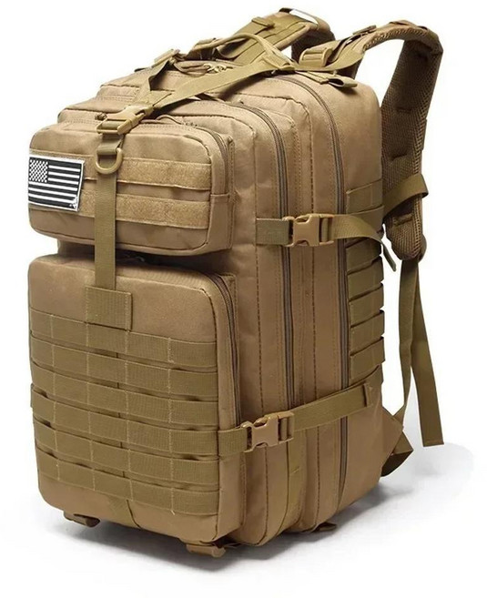 50L 1000D 나일론 방수 트레킹 낚시 사냥 가방 배낭 야외 군사 배낭 전술 스포츠 캠핑 하이킹, Khaki (50L), CHINA