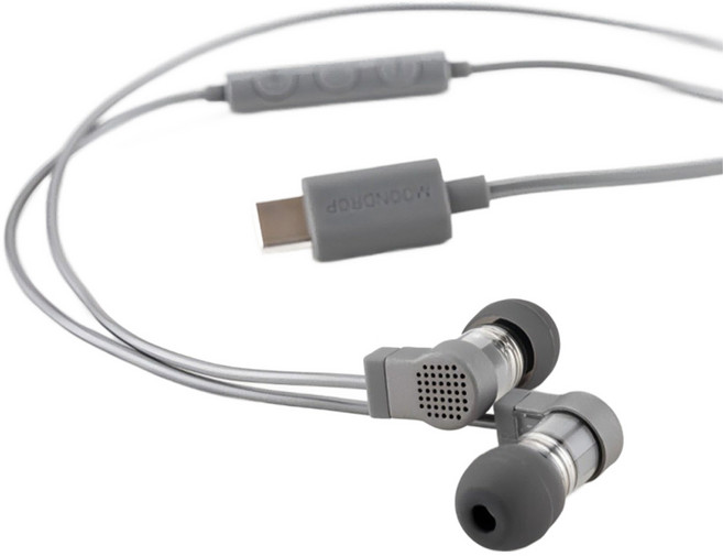 수월우 쿽스2 USB-C 마이크로 다이나믹 인이어 이어폰, 그레이