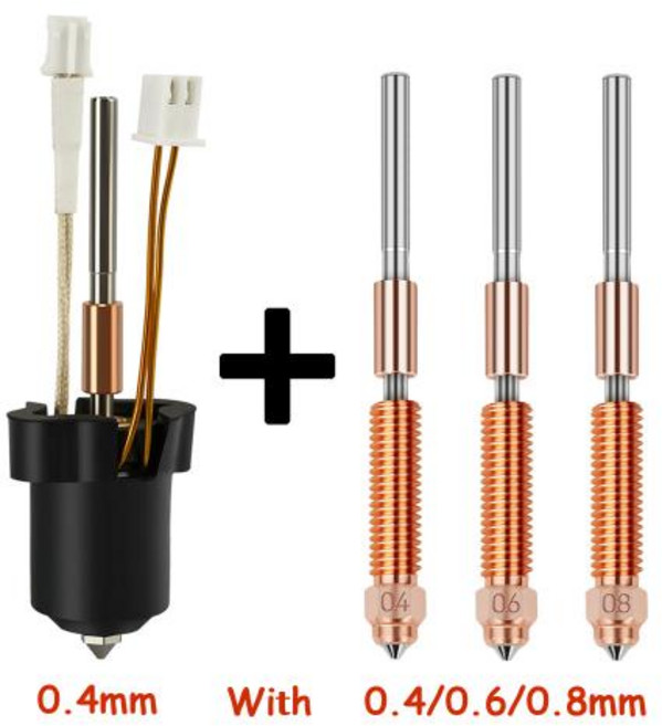 Ender3 V3 세라믹 가열 블록 키트 Creality K1K1 SEK1 MaxK1C 용 핫엔드 업그레이드 빠른 교환 경화 강철 노즐, 1개, 6) Hotend black N468