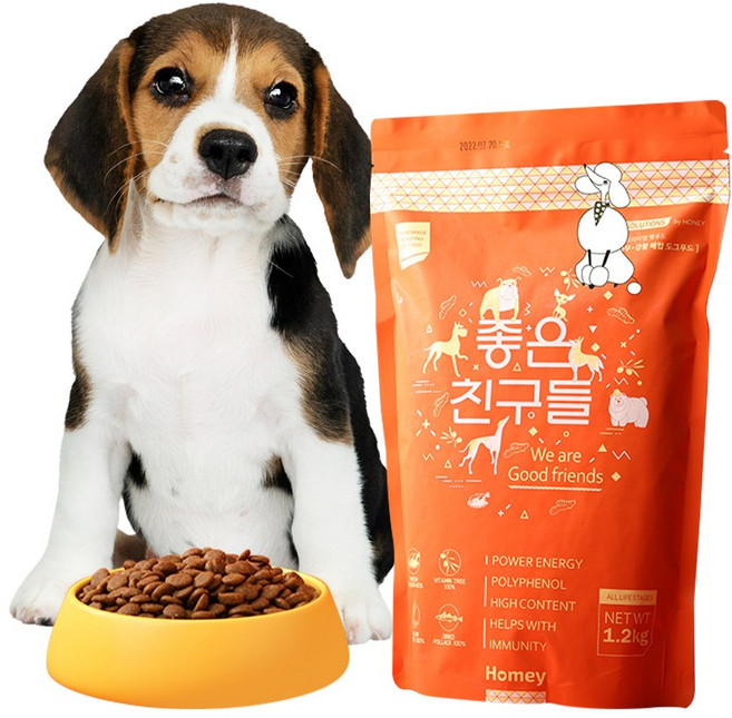 좋은친구들 도그비타민 강아지 영양 사료 (작은알), 1개, 1.2kg, 닭