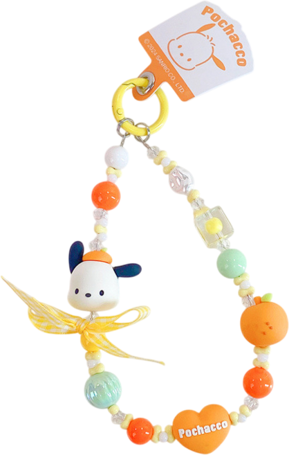 산리오 정품 하트후르츠 스마트폰 키링 열쇠고리, 1개, 포차코HF