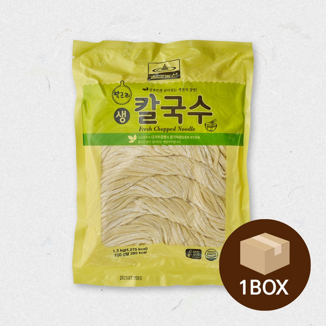 [칠갑농산]생칼국수 고급 1.5kg x10개입 1박스, 10개