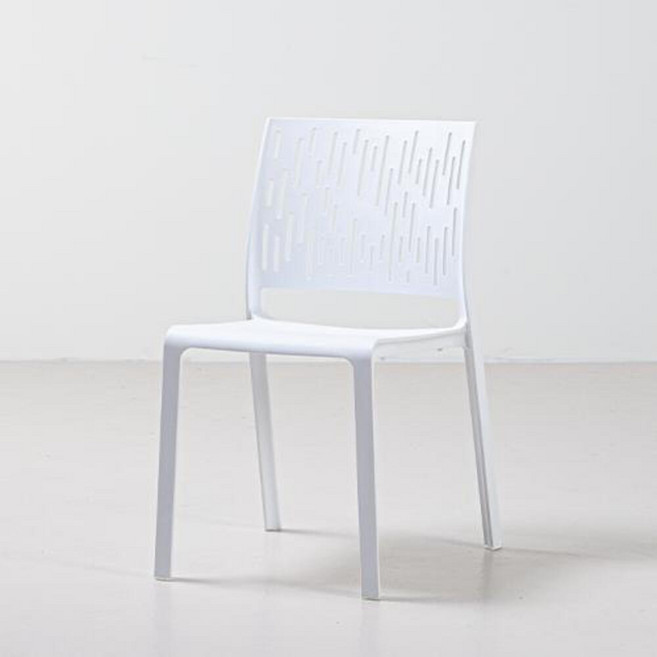 레인 플라스틱 카페 테라스 야외 의자 4color, 1개, 화이트