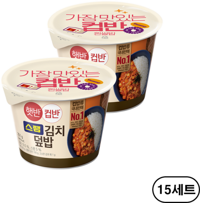 햇반컵반 스팸김치덮밥햇반컵반 스팸김치덮밥, 251g, 30개