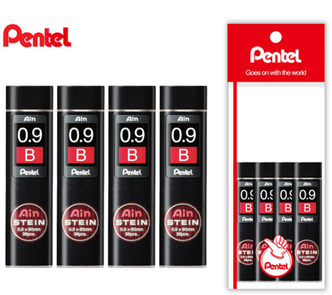 펜텔 아인슈타인 샤프심 0.9mm 4개 세트, 아인샤프심 0.9mm B 4개 세트