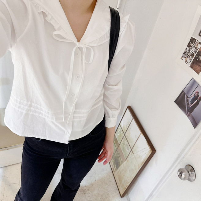 케이프 카라 블라우스