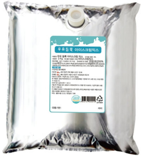 세미 우유듬뿍 아이스크림믹스 3kg X 2개(1BOX), 2개